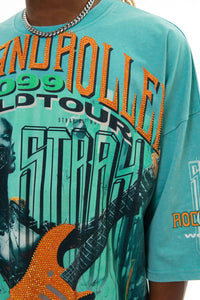 Stray 3/4 sleeve tee (TEAL)