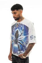 Load image into Gallery viewer, Stray wide &amp; crop fit tee (LIGHT GREY)