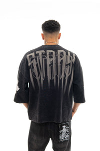 Stray 3/4 sleeve tee (BLACK)