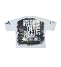 Load image into Gallery viewer, Stray wide &amp; crop fit tee (LIGHT GREY)