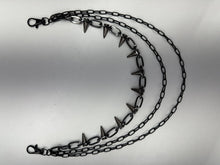 Load image into Gallery viewer, DRUNZ BLACK SPIKE WALLET CHAIN