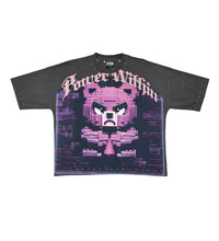 Load image into Gallery viewer, Stray Strength starts inside wide &amp; crop fit tee (Charcoal)