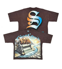 Load image into Gallery viewer, Stray Live loud wide &amp; crop fit tee (Brown)