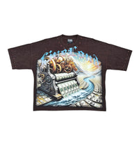 Load image into Gallery viewer, Stray Live loud wide &amp; crop fit tee (Brown)