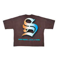 Load image into Gallery viewer, Stray Live loud wide &amp; crop fit tee (Brown)