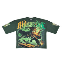 Load image into Gallery viewer, Stray Ride or die 3/4 sleeve tee (Dark Green)