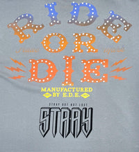 Load image into Gallery viewer, Stray Stray ride or die 3/4 sleeve tee (Light Grey)