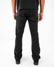 Load image into Gallery viewer, PREME DENIM JAQUARD PATTERN WEAVE WITH CRYSTAL STONES (BLACK WASH)