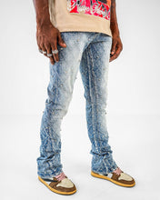 Load image into Gallery viewer, PREME DENIM JAQUARD PATTERN WEAVE WITH CRYSTAL STONES (LIGHT INDIGO)