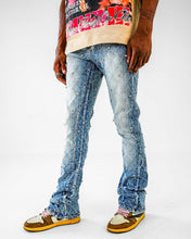 Load image into Gallery viewer, PREME DENIM JAQUARD PATTERN WEAVE WITH CRYSTAL STONES (LIGHT INDIGO)