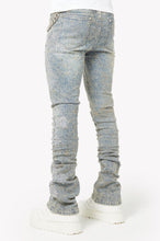 Load image into Gallery viewer, GUAPI Vintage Blue Distressed Cross Denim