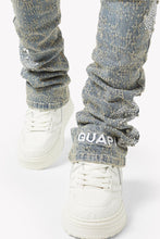Load image into Gallery viewer, GUAPI Vintage Blue Distressed Cross Denim