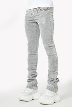 Load image into Gallery viewer, GUAPI Smoke Grey Distressed Cross Denim