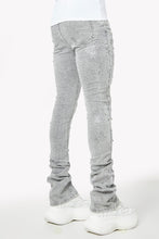 Load image into Gallery viewer, GUAPI Smoke Grey Distressed Cross Denim