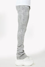 Load image into Gallery viewer, GUAPI Smoke Grey Distressed Cross Denim