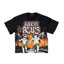Load image into Gallery viewer, MIXED EMOTIONS 'Twin' Rhinestone Black Tee