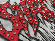 Load image into Gallery viewer, Shattered Hearts GRAY rockstar studded Hoodie