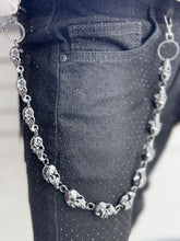 Load image into Gallery viewer, DRUNZ BLK SKELETON WALLET CHAIN