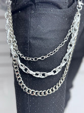 Load image into Gallery viewer, DRUNZ 3 LAYER SILVER WALLET CHAIN