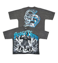 Load image into Gallery viewer, Stray Prove them wide &amp; crop fit tee (Charcoal)