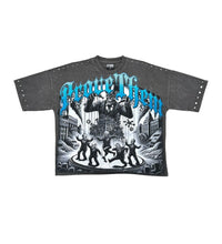Load image into Gallery viewer, Stray Prove them wide &amp; crop fit tee (Charcoal)