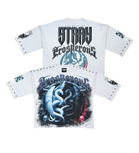 Load image into Gallery viewer, Stray Prosperous 3/4 sleeve tee (Light Grey)
