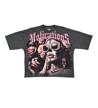 Load image into Gallery viewer, Stray Motivations wide &amp; crop fit tee (Charcoal)