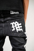 Load image into Gallery viewer, Mixed Emotions Monogram Denim Black Wash