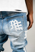 Load image into Gallery viewer, Mixed Emotions Monogram Denim Blue Wash