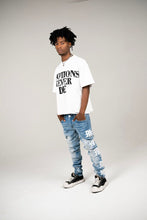 Load image into Gallery viewer, Mixed Emotions Monogram Denim Blue Wash