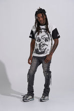 Load image into Gallery viewer, PHEELINGS "SHOOT FOR THE STARS" STACK CARGO DENIM (BLACK WASH)