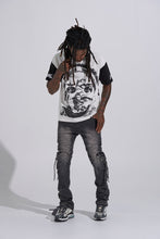 Load image into Gallery viewer, PHEELINGS "SHOOT FOR THE STARS" STACK CARGO DENIM (BLACK WASH)