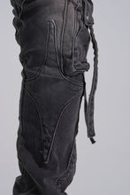Load image into Gallery viewer, PHEELINGS "SHOOT FOR THE STARS" STACK CARGO DENIM (BLACK WASH)