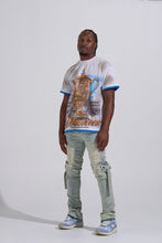 Load image into Gallery viewer, PHEELINGS "SHOOT FOR THE STARS" STACK CARGO DENIM (LIGHT BLUE)