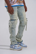 Load image into Gallery viewer, PHEELINGS "SHOOT FOR THE STARS" STACK CARGO DENIM (LIGHT BLUE)
