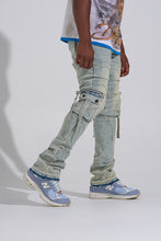 Load image into Gallery viewer, PHEELINGS "SHOOT FOR THE STARS" STACK CARGO DENIM (LIGHT BLUE)