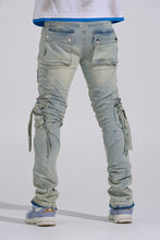 Load image into Gallery viewer, PHEELINGS "SHOOT FOR THE STARS" STACK CARGO DENIM (LIGHT BLUE)