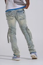 Load image into Gallery viewer, PHEELINGS "SHOOT FOR THE STARS" STACK CARGO DENIM (LIGHT BLUE)