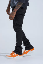 Load image into Gallery viewer, PHEELINGS "BLACK LABEL DISTRESSED STACK" STACKED DENIM (JET BLACK)