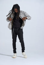 Load image into Gallery viewer, PHEELINGS "FIRST MILLION" RHINESTONE Stacked Denim (JET BLACK)