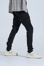 Load image into Gallery viewer, PHEELINGS "FIRST MILLION" RHINESTONE Stacked Denim (JET BLACK)