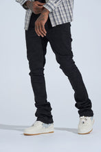 Load image into Gallery viewer, PHEELINGS "FIRST MILLION" RHINESTONE Stacked Denim (JET BLACK)
