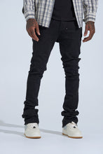 Load image into Gallery viewer, PHEELINGS "FIRST MILLION" RHINESTONE Stacked Denim (JET BLACK)