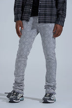 Load image into Gallery viewer, PHEELINGS "FIRST MILLION" RHINESTONE Stacked Denim (LIGHT GREY)