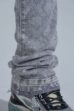 Load image into Gallery viewer, PHEELINGS "FIRST MILLION" RHINESTONE Stacked Denim (LIGHT GREY)