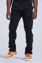 Load image into Gallery viewer, PHEELINGS "BLACK LABEL CARGO" STACK DENIM (JET BLACK)