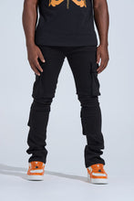 Load image into Gallery viewer, PHEELINGS "BLACK LABEL CARGO" STACK DENIM (JET BLACK)