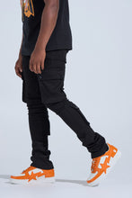 Load image into Gallery viewer, PHEELINGS "BLACK LABEL CARGO" STACK DENIM (JET BLACK)