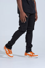 Load image into Gallery viewer, PHEELINGS "BLACK LABEL CARGO" STACK DENIM (JET BLACK)