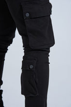 Load image into Gallery viewer, PHEELINGS "BLACK LABEL CARGO" STACK DENIM (JET BLACK)